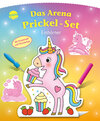 Buchcover Das Arena Prickel-Set. Einhörner