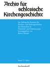 Buchcover Archiv für schlesische Kirchengeschichte, Band 77-2019