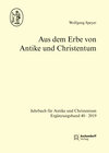 Buchcover Aus dem Erbe von Antike und Christentum