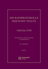 Buchcover Die Ratsprotokolle der Stadt Telgte 1624 bis 1799