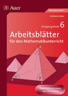 Buchcover Arbeitsblätter für den Mathematikunterricht 6