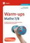 Buchcover Warm-ups Mathe, Klasse 7/8