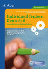 Buchcover Individuell fördern Deutsch 6 Lesen: Sach- und Gebrauchstexte