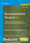 Buchcover Kompetenztests Deutsch, Klasse 7/8