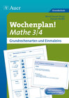Buchcover Wochenplan Mathe 3/4, Grundrechenarten und 1x1