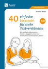 Buchcover 40 einfache Lesetexte für mehr Textverständnis 7-8