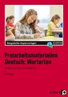 Buchcover Freiarbeitsmaterialien Deutsch: Wortarten