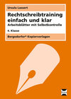 Buchcover Rechtschreibtraining einfach und klar - 4. Kl.
