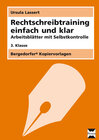 Buchcover Rechtschreibtraining einfach und klar - 3. Klasse