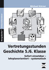 Buchcover Vertretungsstunden Geschichte 5./6. Klasse