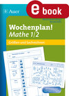 Buchcover Wochenplan Mathe 1/2, Größen und Sachrechnen