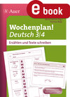 Buchcover Wochenplan Deutsch 3/4, Erzählen /Texte schreiben