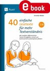 Buchcover 40 einfache Lesetexte für mehr Textverständnis 7-8 - Annette Weber (ePub)