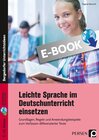 Buchcover Leichte Sprache im Deutschunterricht einsetzen