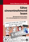 Buchcover Sätze sinnentnehmend lesen