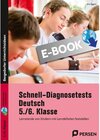 Buchcover Schnell-Diagnosetests Deutsch 5./6. Klasse - Jens Eggert (ePub)