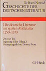 Buchcover Geschichte der deutschen Literatur Bd. 3/2: Reimpaargedichte, Drama, Prosa (1350-1370)