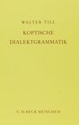 Buchcover Koptische Dialektgrammatik