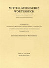 Buchcover Mittellateinisches Wörterbuch 11. Lieferung (c-canicula)