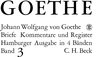 Buchcover Goethes Briefe und Briefe an Goethe Bd. 3: Briefe der Jahre 1805-1821