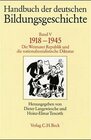 Buchcover Handbuch der deutschen Bildungsgeschichte Bd. 5: 1918-1945