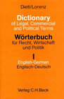 Buchcover Wörterbuch für Recht, Wirtschaft und Politik. Mit erläuternden und...