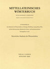 Buchcover Mittellateinisches Wörterbuch 20. Lieferung (coniugium - consulor)