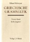 Buchcover Griechische Grammatik Bd. 4: Stellenregister