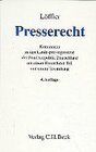 Buchcover Presserecht