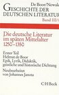Buchcover Geschichte der deutschen Literatur Bd. 3/1: Die deutsche Literatur im späten Mittelalter. Epik, Lyrik, Didaktik, geistli