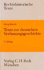 Buchcover Texte zur deutschen Verfassungsgeschichte