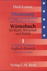 Buchcover Wörterbuch für Recht, Wirtschaft und Politik. Mit erläuternden und...