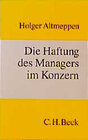 Buchcover Die Haftung des Managers im Konzern