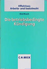 Buchcover Die betriebsbedingte Kündigung