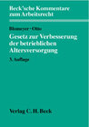 Buchcover Gesetz zur Verbesserung der betrieblichen Altersversorgung