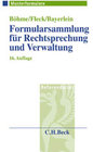 Buchcover Formularsammlung für Rechtsprechung und Verwaltung