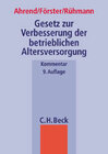 Buchcover Gesetz zur Verbesserung der betrieblichen Altersversorgung