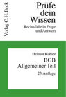 Buchcover BGB Allgemeiner Teil
