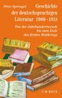 Buchcover Geschichte der deutschen Literatur Bd. 9/2: Geschichte der deutschsprachigen Literatur 1900-1918