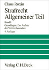 Buchcover Strafrecht Allgemeiner Teil Bd. 1: Grundlagen. Der Aufbau der Verbrechenslehre