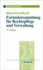 Buchcover Formularsammlung für Rechtspflege und Verwaltung