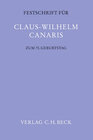 Buchcover Festschrift für Claus-Wilhelm Canaris zum 70. Geburtstag