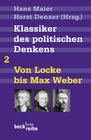 Buchcover Klassiker des politischen Denkens Band II: Von John Locke bis Max Weber