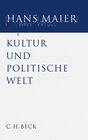 Buchcover Gesammelte Schriften Bd. III: Kultur und politische Welt
