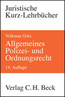 Buchcover Allgemeines Polizei- und Ordnungsrecht