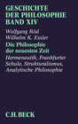 Buchcover Geschichte der Philosophie Bd. 14: Die Philosophie der neuesten Zeit: Hermeneutik, Frankfurter Schule, Strukturalismus, 