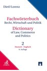 Buchcover Fachwörterbuch Recht, Wirtschaft und Politik Band 2: Deutsch - Englisch