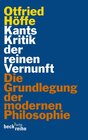 Buchcover Kants Kritik der reinen Vernunft