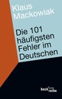 Buchcover Die 101 häufigsten Fehler im Deutschen