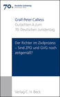 Buchcover Verhandlungen des 70. Deutschen Juristentages Hannover 2014 Bd. I: Gutachten Teil A: Der Richter im Zivilprozess - Sind 
